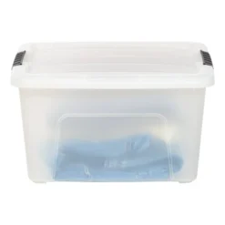 IRIS Stack And Pull Clear Storage Bin With Lid Natural -Home Storage Store GUEST 6300da33 16a0 4370 92e8 99b1f658f1dc