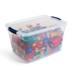 Rubbermaid Cleverstore Home Office Organization 30 Quart Clear Latching Stackable Plastic Storage Tote Container With Lid, (6 Pack) -Home Storage Store GUEST 68c77ad1 31c3 4f1e a355 4948f83bf226