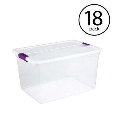 Sterilite 66 Quart Clear Plastic Latching Handle Storage Container Tote 8 Sterilite 66 Quart Clear Plastic Latching Handle Storage Container Tote - Image 8
