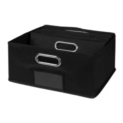 Niche Cubo 6pk Half Size Foldable Fabric Storage Bins With Label Holder Black -Home Storage Store GUEST 6b6af819 c84e 40c7 baf5 3574ac85dece