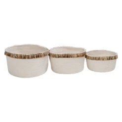 Honey-Can-Do Set Of 3 Cotton Rope Baskets White -Home Storage Store GUEST 6bc6098e 1ca3 423c ba34 4f8f17cee8b4