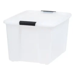 IRIS Stack And Pull Clear Storage Bin With Lid Natural -Home Storage Store GUEST 6d505529 9d89 4376 818d b18694ba1c73
