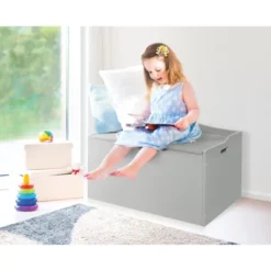 Bench Top Toy Box - Gray -Home Storage Store GUEST 6e08488b 5d3a 49a1 aaee 86dd07b0298a