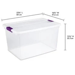 Sterilite 66 Quart Clear Plastic Latching Handle Storage Container Tote 11 Sterilite 66 Quart Clear Plastic Latching Handle Storage Container Tote -Home Storage Store GUEST 6e36079a 3dbd 481b a1f1 21b8d7a9af19