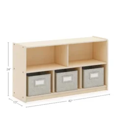 Guidecraft EdQ 2-Shelf 5-Compartment Storage - 24" -Home Storage Store GUEST 76f1a3f4 f68c 4582 91fa b240f52a43a0