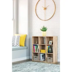 35.43" Piperton 9 Cube Organizer Natural - Signature Design By Ashley -Home Storage Store GUEST 7768cf05 bbc7 4d64 ae8f a756ef8bd79a