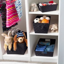 Simplify Large 13" Woven Strap Storage Bin Black 10 Simplify Large 13" Woven Strap Storage Bin Black -Home Storage Store GUEST 7a59a3f3 0be7 4dc3 98d1 6cdf822a3975