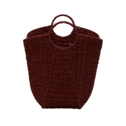 Household Essentials Tall Scoop Basket Paper Rope Burgundy -Home Storage Store GUEST 7aa3ab58 da27 44f0 a60f af520bfca068