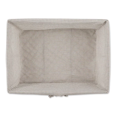 Design Imports Set Of 3 Rustic Bronze Chicken Wire Stone And White Gingham Check Liner Baskets 1 Design Imports Set Of 3 Rustic Bronze Chicken Wire Stone And White Gingham Check Liner Baskets