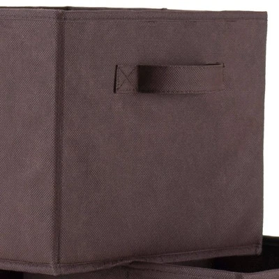 Set Of 6 Capri Foldable Fabric Baskets Chocolate - Winsome 3 Set Of 6 Capri Foldable Fabric Baskets Chocolate - Winsome - Image 3