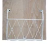 White Metal, Wood & Jute Wall Basket - Foreside Home & Garden