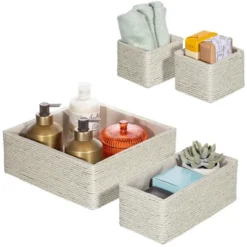 Sorbus Woven Paper Rope Baskets - 4 Piece Set -Home Storage Store GUEST 83040b09 f2ae 4e96 9664 f3e58d745802