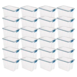 Sterilite 20 Quart Stackable Clear Plastic Storage Tote Container With Clear Gasket Latching Lid For Home And Office Organization, Clear -Home Storage Store GUEST 88fbed08 d4ab 4871 8fd2 1161a75f619e