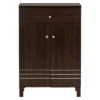 Felda Modern Shoe Cabinet With 2 Doors And Drawer - Dark Brown - Baxton Studio