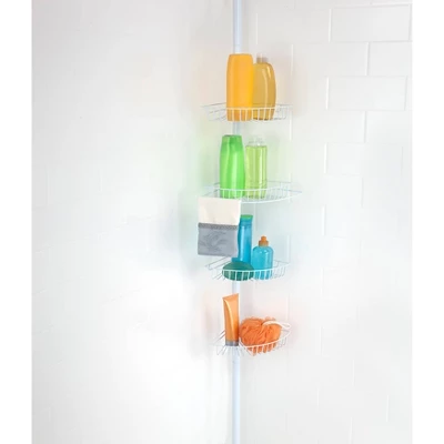 4 Tier Shower Organizer White - Bath Bliss 1 4 Tier Shower Organizer White - Bath Bliss