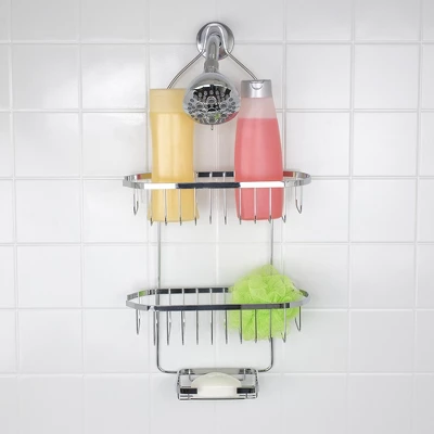 Home Basics Chrome Plated Steel Shower Caddy 4 Home Basics Chrome Plated Steel Shower Caddy - Image 4