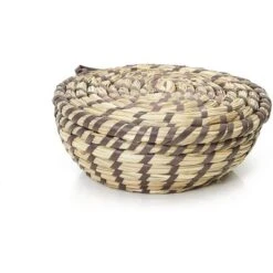 Juvale Decorative Seagrass Storage Baskets For Organizing, Round Woven Baskets In 3 Sizes With Lids, 3 Piece Set -Home Storage Store GUEST 91287eb3 d01a 436e b9e5 5b4325f6275b