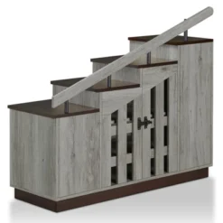 Barstead Wood Staircase Shoe Cabinet In Gray Oak - Furniture Of America -Home Storage Store GUEST 923e1efb a804 42be 9d46 6716e7d02b68