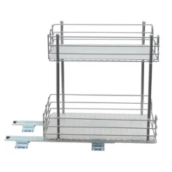 Household Essentials 12" 2-Tier Pantry Organizer Nickel 7 Household Essentials 12" 2-Tier Pantry Organizer Nickel -Home Storage Store GUEST 949f59b6 c99a 4400 88ea 6b1600e5444b