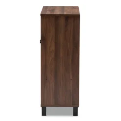 Rossin Walnut Finished 2 Door Wood Entryway Shoe Storage Cabinet Brown - Baxton Studio -Home Storage Store GUEST 95727ff0 c7f7 495d 87d3 275487bcf565