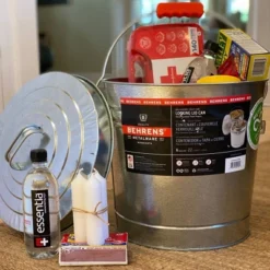 Behrens 6gal Galvanized Steel Locking Lid Storage Can Silver -Home Storage Store GUEST 9575e176 a58b 43f1 a7a7 f6d4e8c6d3f4