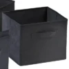 Set Of 4 Capri Foldable Fabric Baskets Black - Winsome