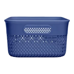 Life Story Lightweight Heavy Duty Storage Woven Trendy Basket 10 Quarts W/ Built-In Handles Blue (6 Pack) -Home Storage Store GUEST 96a8fc09 b239 4938 aac0 e5c1d03e8be9