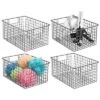 MDesign Bath Metal Storage Organizer Basket - 4 Pack