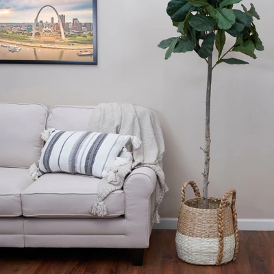 Household Essentials Terra Basket With Handles Cream 2 Household Essentials Terra Basket With Handles Cream - Image 2