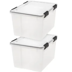 IRIS USA WEATHERPRO Airtight Plastic Storage Bin With Lid And Seal And Secure Latching Buckles 27 IRIS USA WEATHERPRO Airtight Plastic Storage Bin With Lid And Seal And Secure Latching Buckles -Home Storage Store GUEST 98265459 20b1 4657 a43f 7f4c04d1d2e8