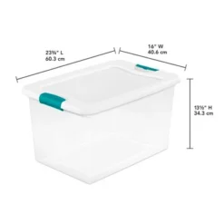 Sterilite Clear Stackable Set Of 70 Quart Ultra Latch Storage Boxes (4 Pack) & 64 Quart Container Totes (6 Pack) With Latching Lids -Home Storage Store GUEST 99320398 8f2c 4aa5 9b06 209a251343dd