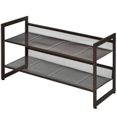 Tangkula Iron Shoe Shelf 2/3/4-Tier Space Saving Layered Shoes Shelving Shoes Storage Organizer 10 Tangkula Iron Shoe Shelf 2/3/4-Tier Space Saving Layered Shoes Shelving Shoes Storage Organizer - Image 10