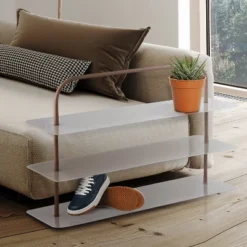 Happimess Minimalist 24.5" 9-Pair 3-Tier Iron Thin Flat Plate Shoe Rack -Home Storage Store GUEST 9f384ccb 8b3e 437d be5b b1dfbaf5ff6c