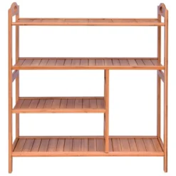Costway 4 Tier Multifunction Bamboo Shoe Rack Boot Tower Shelf Storage Organizer Stand -Home Storage Store GUEST 9f4e4f13 5043 41a0 839f cc31c670ef2f