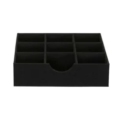 Household Essentials Set Of 2 9-Section Drawer Trays Black Linen -Home Storage Store GUEST 9fa522f3 60d1 459b b03b 45fc00a17755