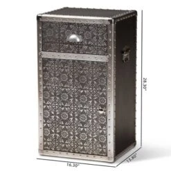 Cosette Metal Floral Accent Cabinet Silver - Baxton Studio 10 Cosette Metal Floral Accent Cabinet Silver - Baxton Studio -Home Storage Store GUEST a3e79bda 9172 4a74 bf65 6390954d5ca8