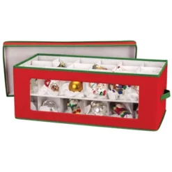 Household Essentials 36 Pocket Ornament Chest Red -Home Storage Store GUEST a8be5f03 c18f 4a06 b278 6b46b7f1f7cd
