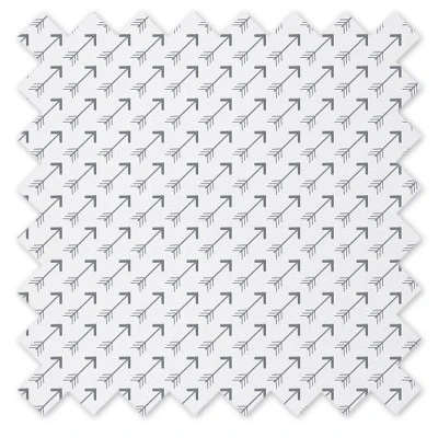 Bacati - Playful Fox Gray/white Arrow Storage Box Small 6 Bacati - Playful Fox Gray/white Arrow Storage Box Small - Image 6