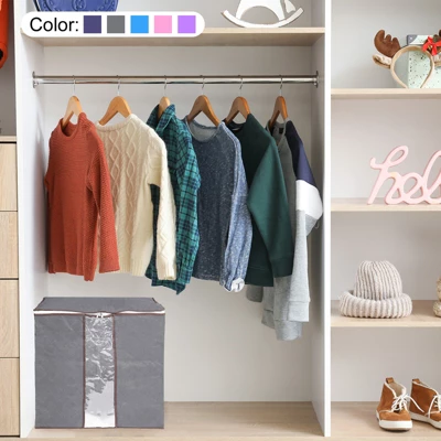 Unique Bargains Storage Bag Organizer With Reinforced Handle Sturdy Zipper 5 Unique Bargains Storage Bag Organizer With Reinforced Handle Sturdy Zipper - Image 5