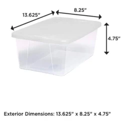 Homz 6 Quart Plastic Multipurpose Stackable Storage Container Bins With Secure Latching Lid For Home And Office Organization, Clear (10 Pack) -Home Storage Store GUEST af5bdf9c 709f 450b 8beb 28d566167bb4