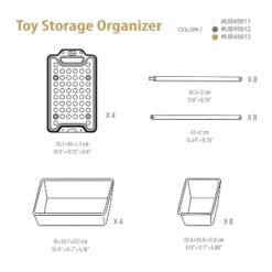 UNiPLAY Toy Organizer With Removable Storage Bins, Multi-Bin Organizer For Books, Building Blocks, School Materials, Toys With Baseplate Board Frame 12 UNiPLAY Toy Organizer With Removable Storage Bins, Multi-Bin Organizer For Books, Building Blocks, School Materials, Toys With Baseplate Board Frame -Home Storage Store GUEST b0391858 7fc0 488e bf46 ae3fbdc7b73a