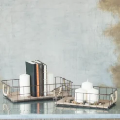 2pc Rectangle Rustic Wood And Metal Basket Set Brown - Stonebriar Collection -Home Storage Store GUEST b1b955cb 63fc 49a9 93ba 9fe0a9f8537a