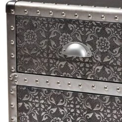 Cosette Metal Floral Accent Cabinet Silver - Baxton Studio 11 Cosette Metal Floral Accent Cabinet Silver - Baxton Studio -Home Storage Store GUEST b3365b99 2cbe 4ef9 95cf 9c299cca48f6
