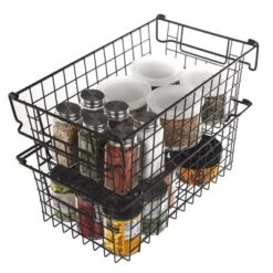 Set Of 2 Storage Bins - Basket Set For Toy, Kitchen, Closet, And Bathroom Storage - Medium Shelf Organizers With Handles By Home-Complete (Black) 19 Set Of 2 Storage Bins - Basket Set For Toy, Kitchen, Closet, And Bathroom Storage - Medium Shelf Organizers With Handles By Home-Complete (Black) -Home Storage Store GUEST b359261c b14c 4291 9276 ad17cd8c59ca