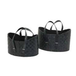Set Of 2 Storage Baskets Black - Olivia & May 10 Set Of 2 Storage Baskets Black - Olivia & May -Home Storage Store GUEST b40d9c28 365f 48df 98a3 f73740505d8d