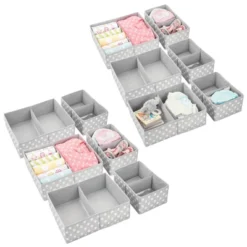 MDesign Fabric Dresser Drawer/Closet Storage Organizer, Set Of 12 -Home Storage Store GUEST b4168295 7c59 48a9 8060 8cc60aa2246c
