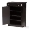 Dariell Modern And Contemporary Finished Shoe Cabinet Dark Brown - Baxton Studio