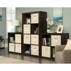 Stow Away 8 Cube Organizer Smoked Oak - Sauder -Home Storage Store GUEST b8a30a16 167c 4fb6 85ad 638935c05504