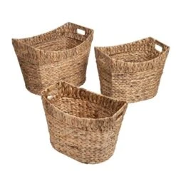 Honey-Can-Do 3pc L Nesting Natural Baskets -Home Storage Store GUEST ba7999d8 7819 47e3 97d1 b1db7b25107e