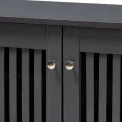 3 Door Fernanda Wooden Entryway Shoe Storage Wide Cabinet Gray - Baxton Studio -Home Storage Store GUEST baa9fe84 b617 425c b618 54c69940d5f6